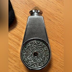 Marcel Franck Vintage Perfume Atomizer Le Week-end Silver w case & instructions